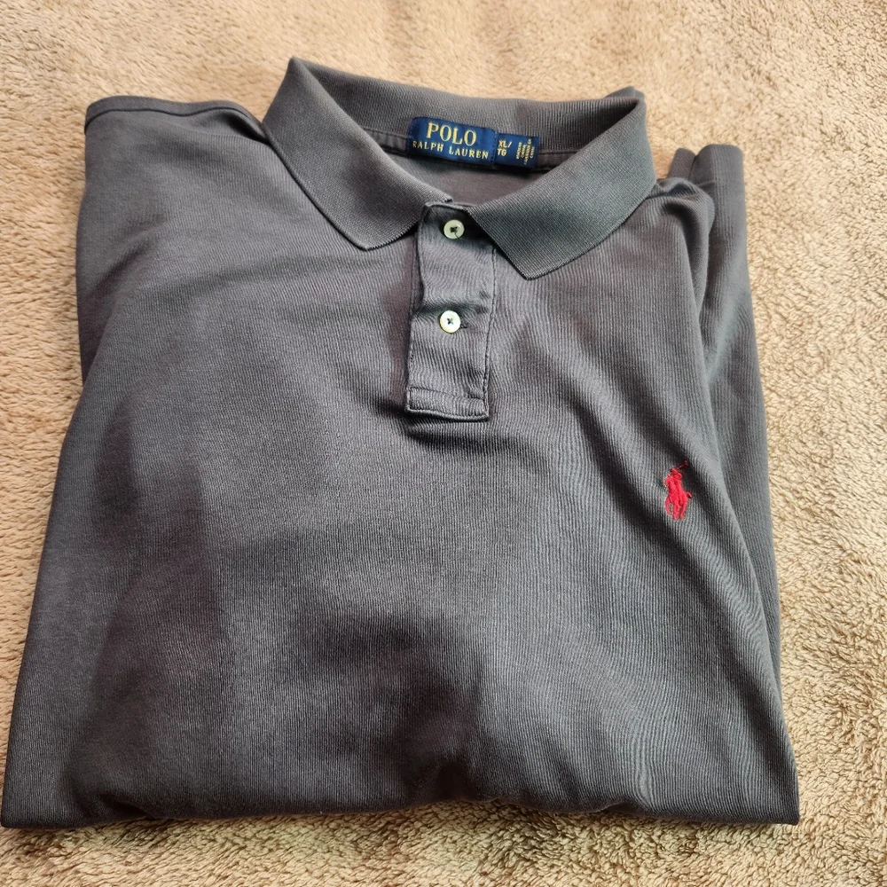 Polo by Ralph Lauren Men's Gray Polo Shirt Size XL/TG